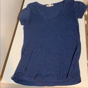 U neck t shirt navy blue